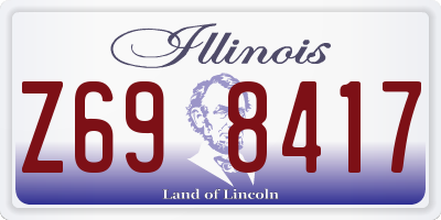 IL license plate Z698417