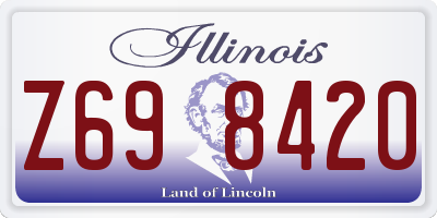 IL license plate Z698420