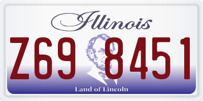 IL license plate Z698451