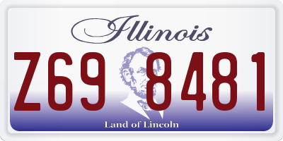 IL license plate Z698481