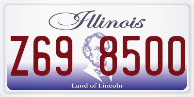 IL license plate Z698500