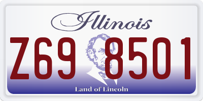 IL license plate Z698501