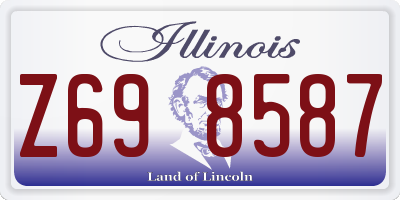 IL license plate Z698587