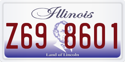 IL license plate Z698601