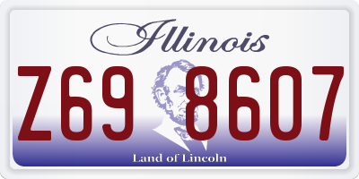 IL license plate Z698607