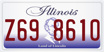 IL license plate Z698610