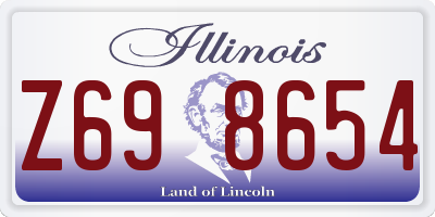 IL license plate Z698654