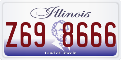 IL license plate Z698666