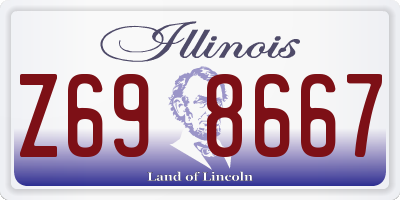 IL license plate Z698667