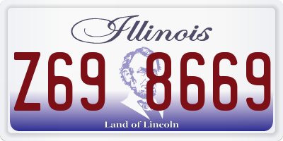 IL license plate Z698669