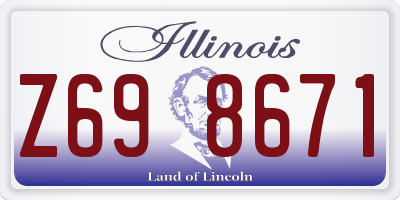 IL license plate Z698671