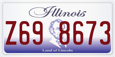IL license plate Z698673