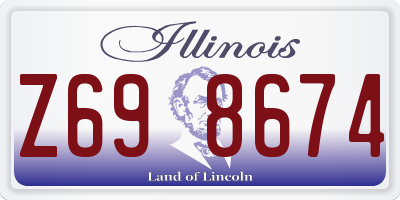 IL license plate Z698674