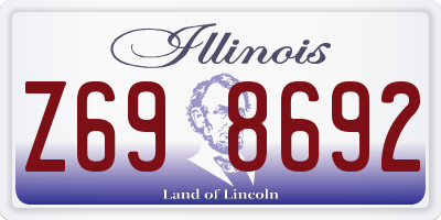 IL license plate Z698692