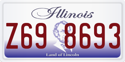 IL license plate Z698693