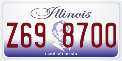 IL license plate Z698700