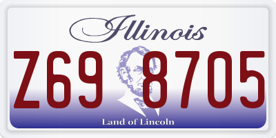 IL license plate Z698705