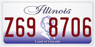 IL license plate Z698706