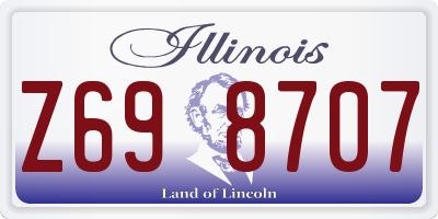 IL license plate Z698707