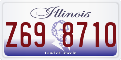 IL license plate Z698710
