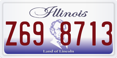 IL license plate Z698713