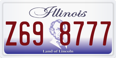 IL license plate Z698777
