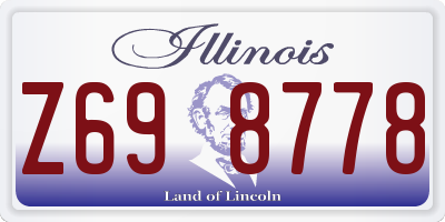 IL license plate Z698778