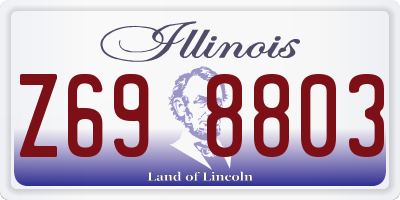 IL license plate Z698803