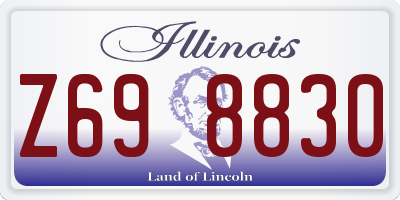 IL license plate Z698830