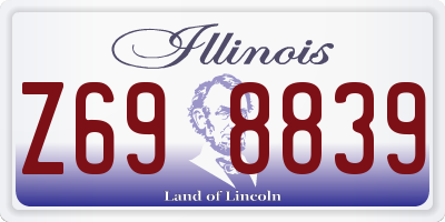 IL license plate Z698839