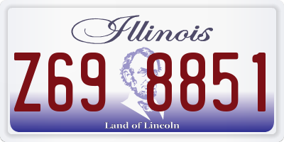 IL license plate Z698851