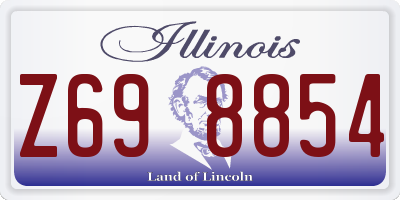 IL license plate Z698854