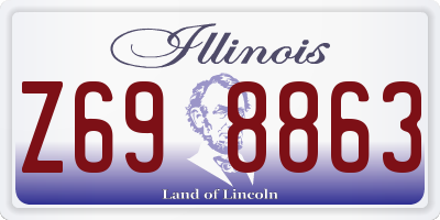 IL license plate Z698863