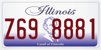 IL license plate Z698881