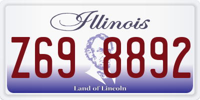 IL license plate Z698892