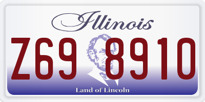 IL license plate Z698910