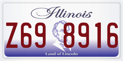 IL license plate Z698916