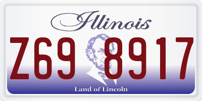 IL license plate Z698917