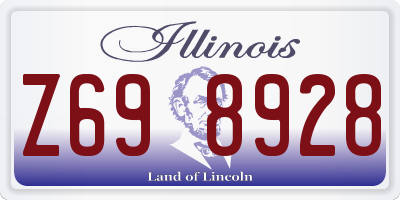IL license plate Z698928