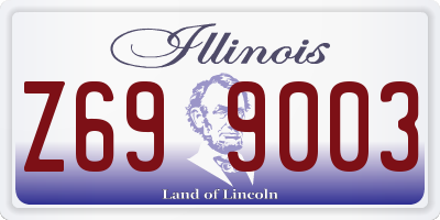 IL license plate Z699003