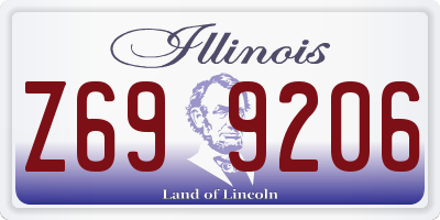 IL license plate Z699206
