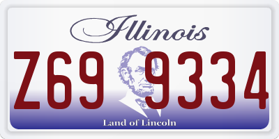IL license plate Z699334