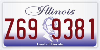 IL license plate Z699381