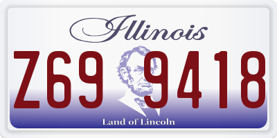 IL license plate Z699418