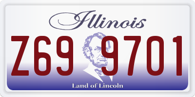 IL license plate Z699701