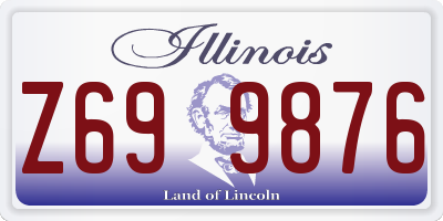 IL license plate Z699876