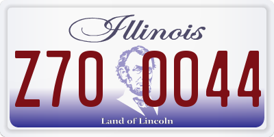 IL license plate Z700044