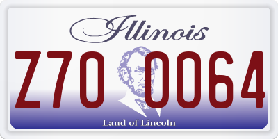 IL license plate Z700064