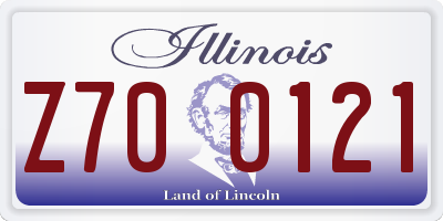 IL license plate Z700121