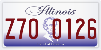 IL license plate Z700126
